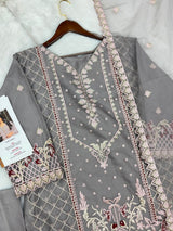 1143 Premium Pakistani Partywear - Grey
