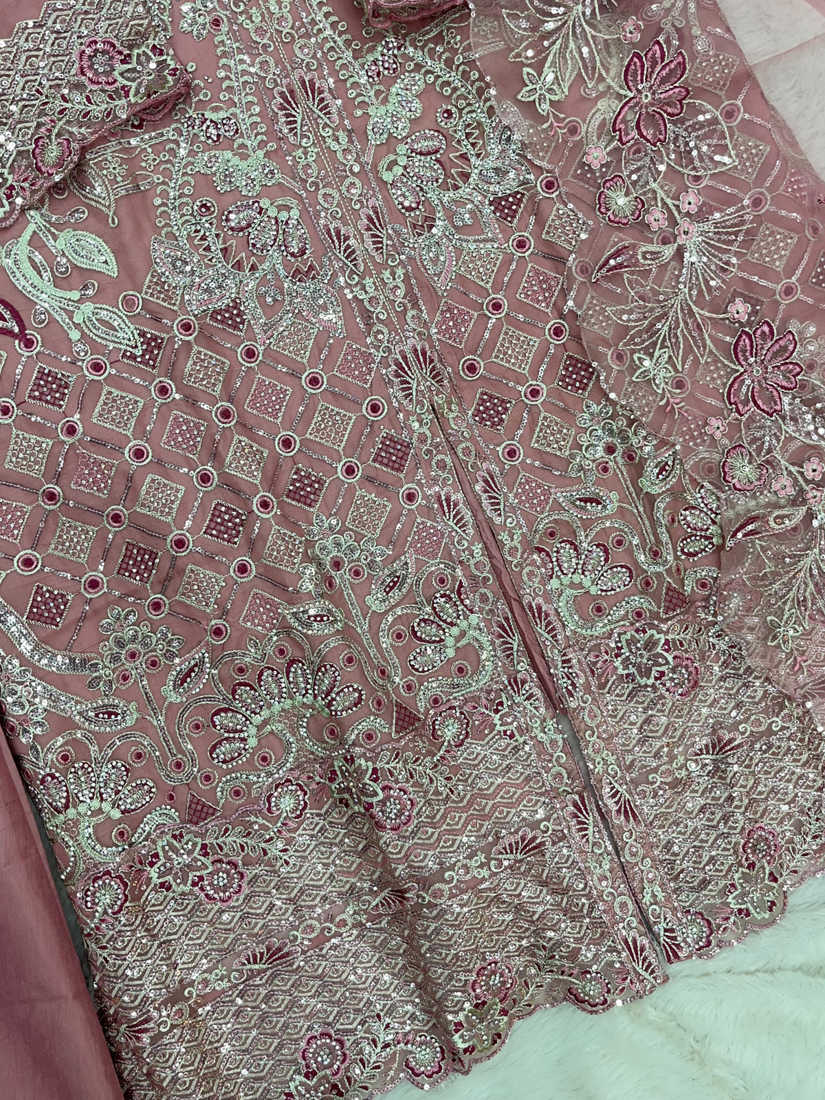 1430 Heavy Pakistani Partywear - Baby Pink