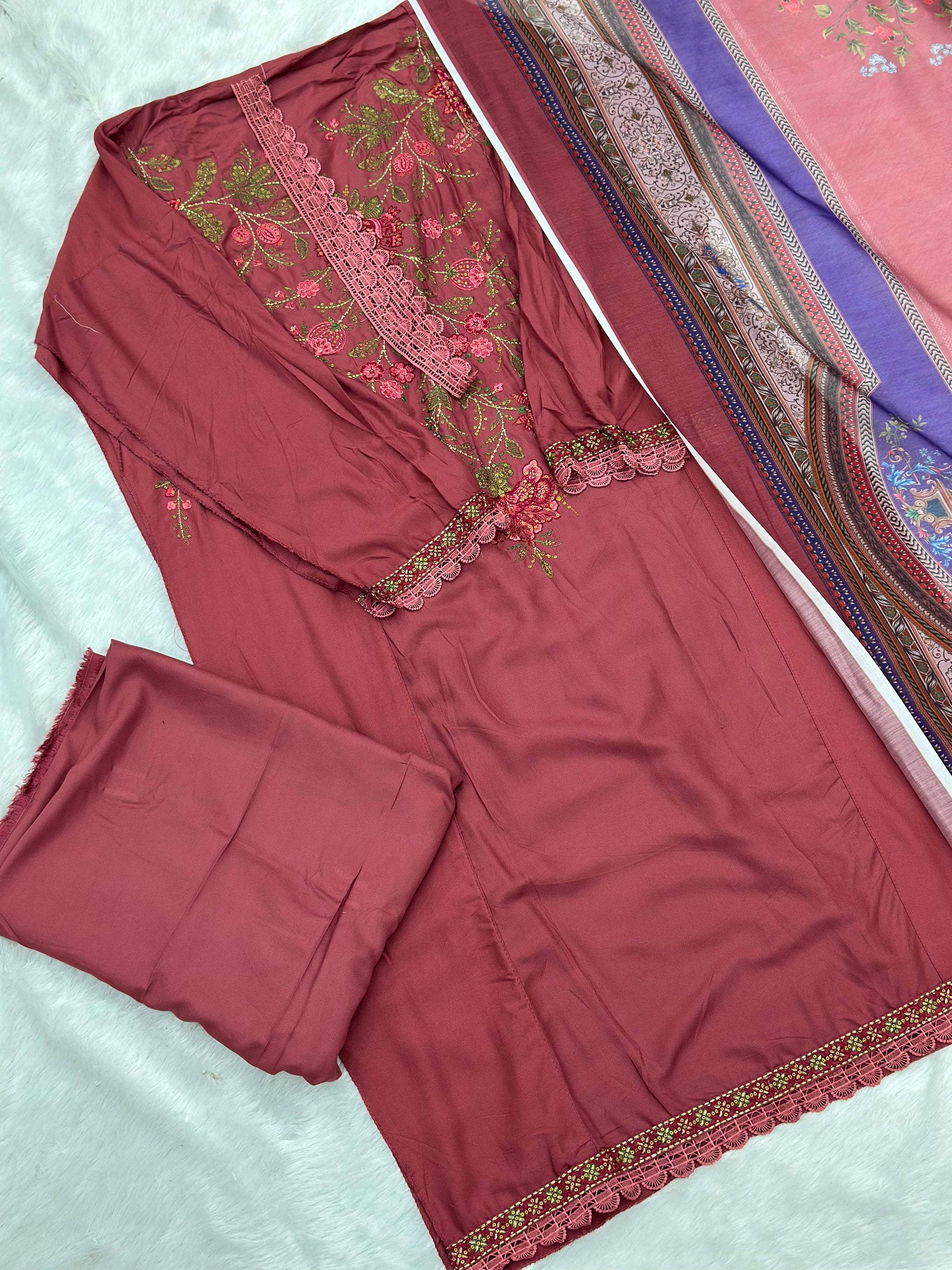 993 Unstitched Casual Lawn Suit