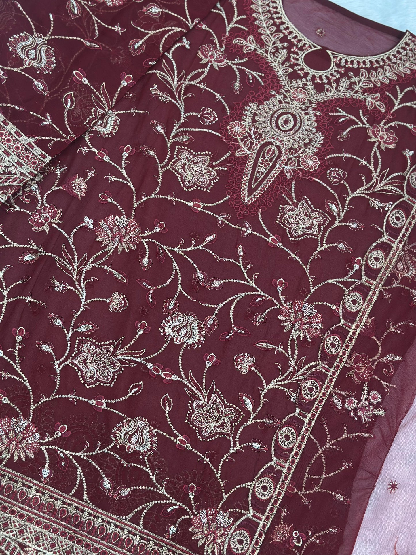 847 Ramsha | Dastak Luxury Chiffon Collection | Q-203 - Unstitched