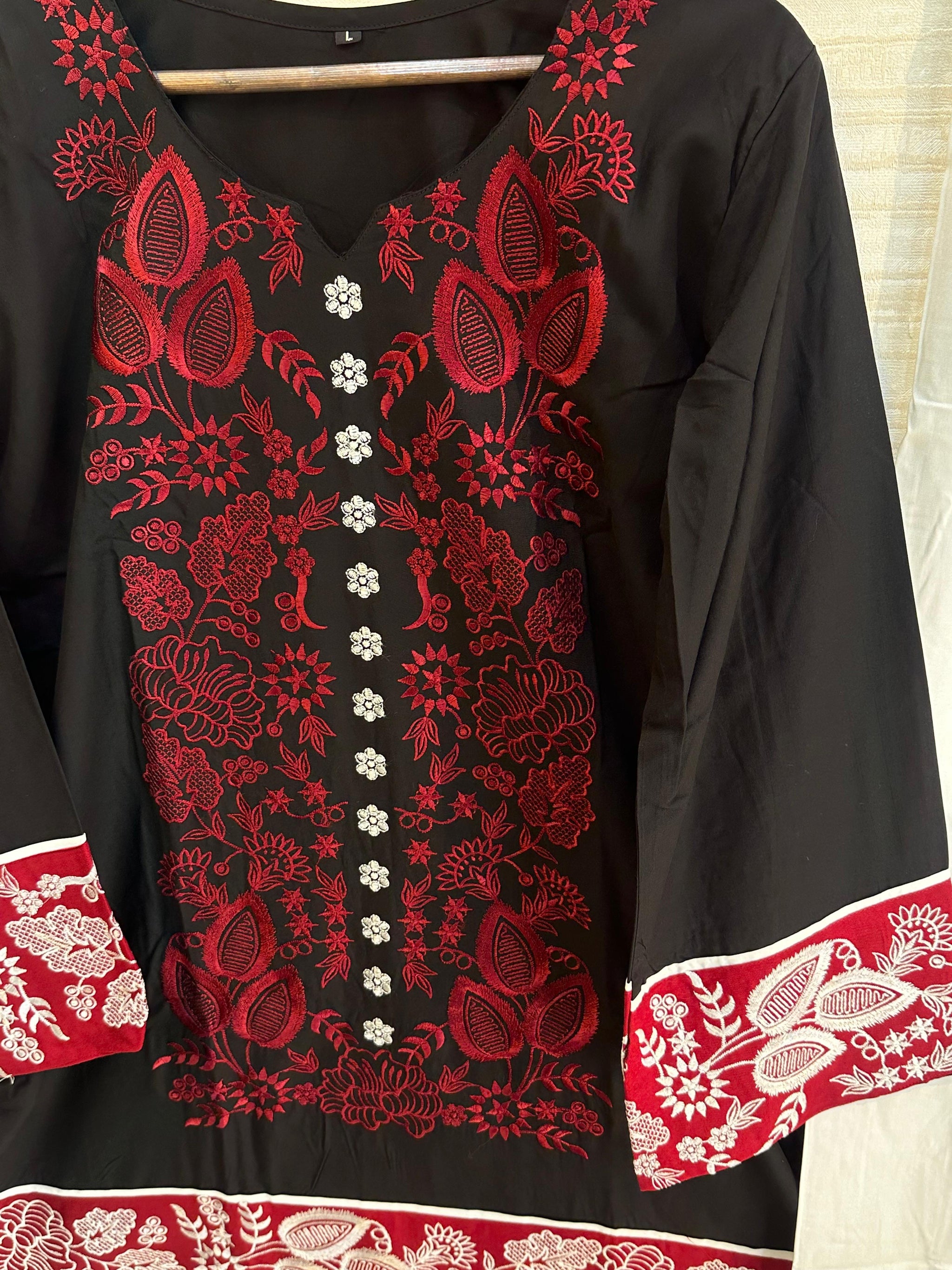 1096 Readymade Customize Embroidered 2-Pcs Coordset