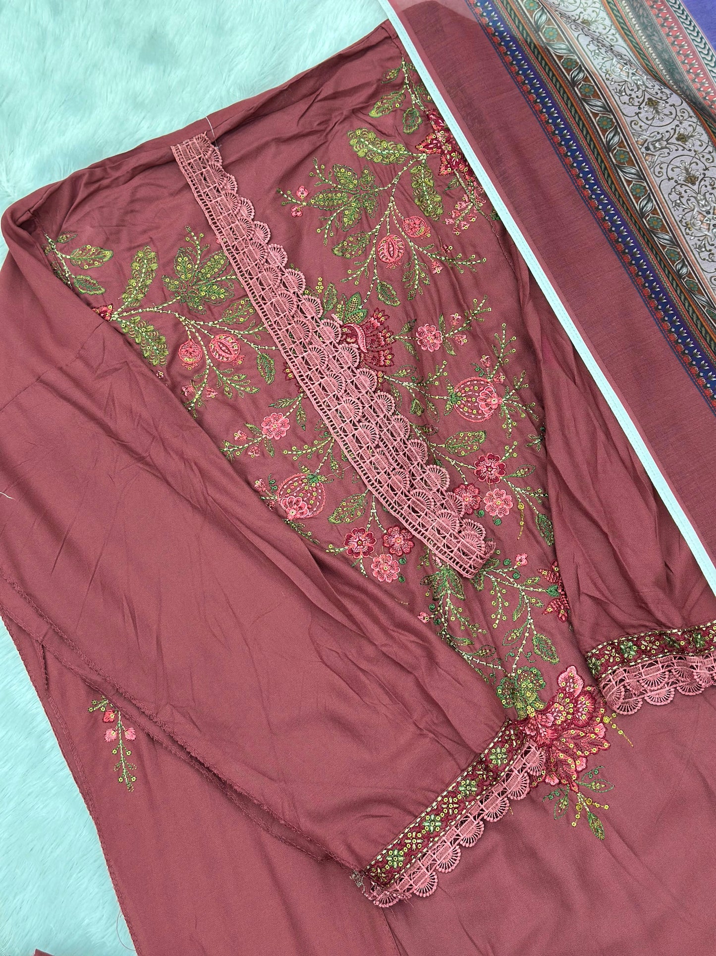 993 Unstitched Casual Lawn Suit