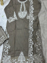623 Premium Embroidered Pakistani Party Wear - Green