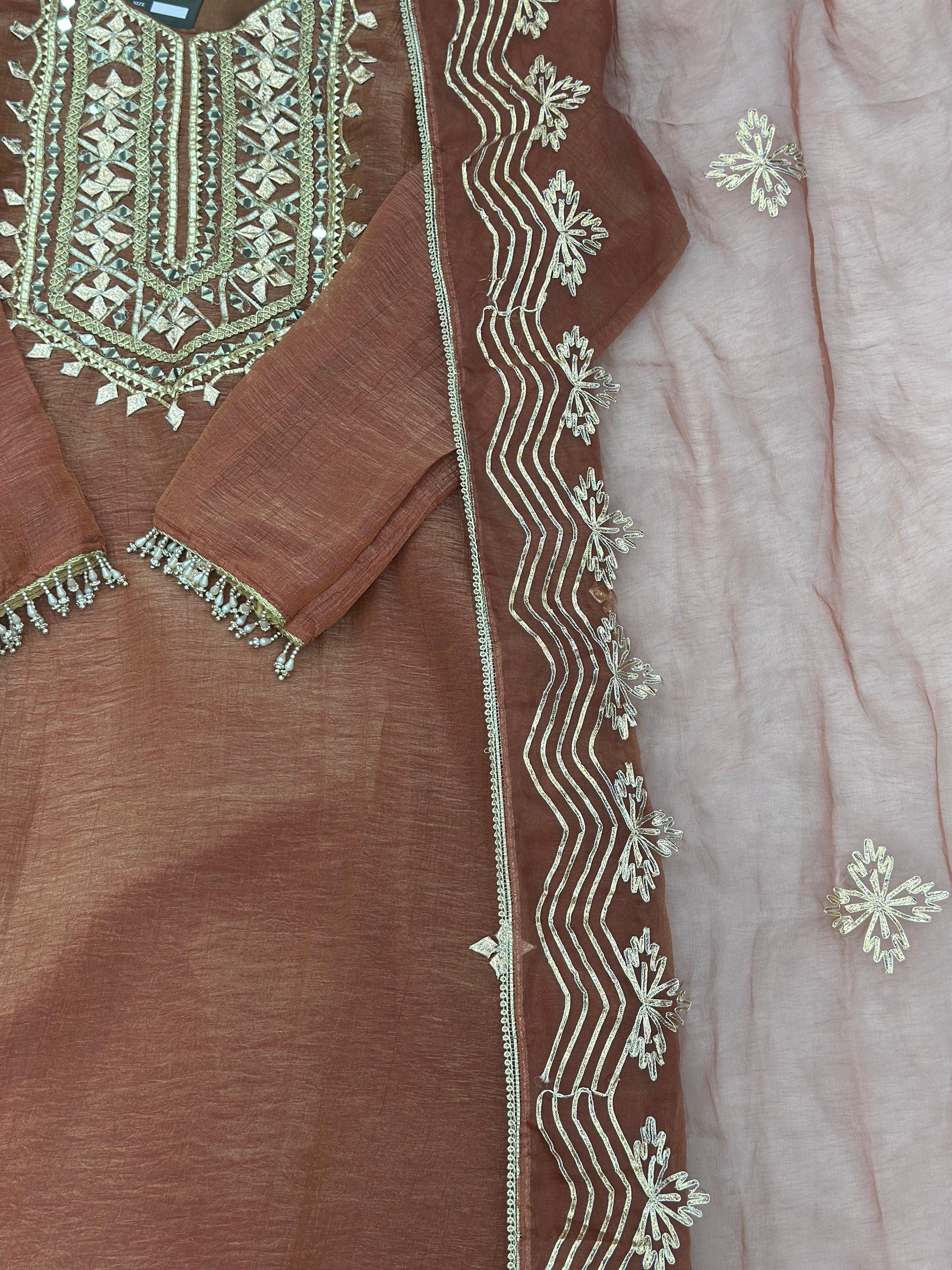 656 Regal Gota-Patti Georgette Set