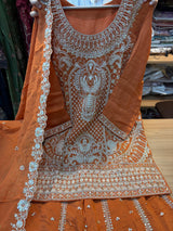 316 Imperial OG Husnara Gharara Set - Sunset Ochre
