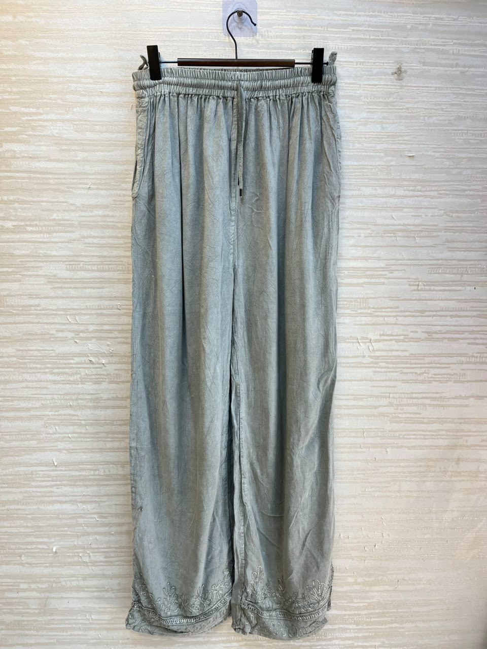 1205 Kashmiri Embroidered Coord Set - Dusty Mint