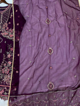 1146 Premium Pakistani Partywear - Burgundy