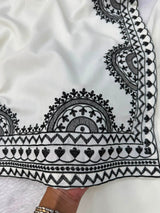 1338 Pakistani Embroidered Coord Set - White