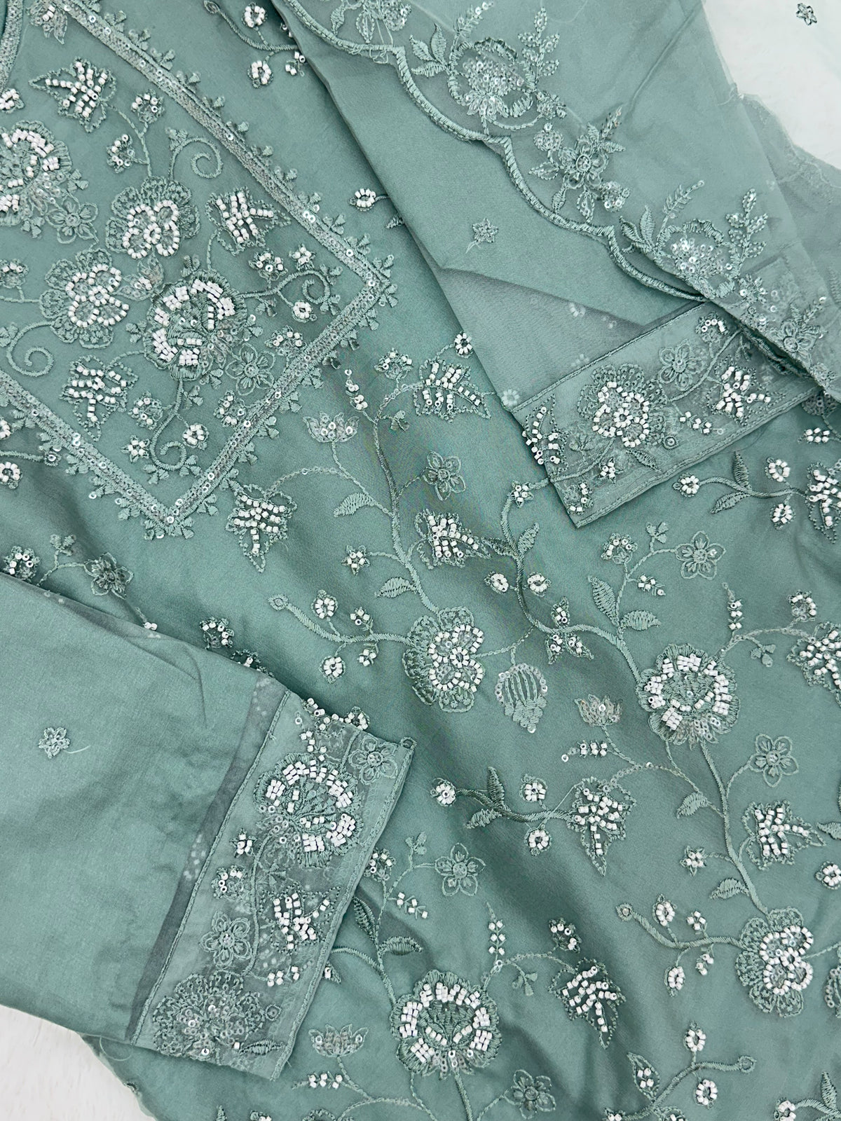 1432 Heavy Pakistani Partywear - Dusty Peach