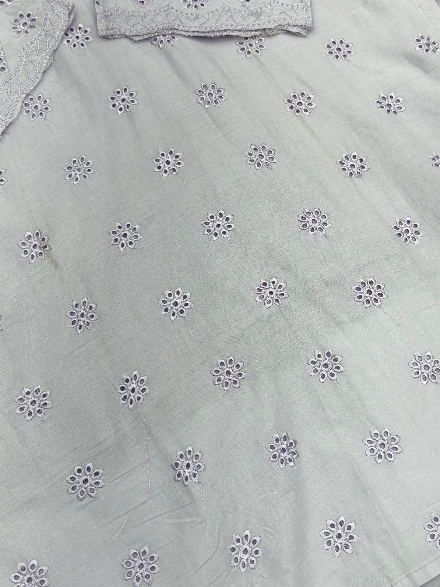 659 Premium Pakistani Lawn Cordset Set - Ash Lilac