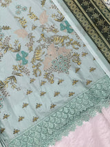 674 Pakistani Lawn Farshi Suit