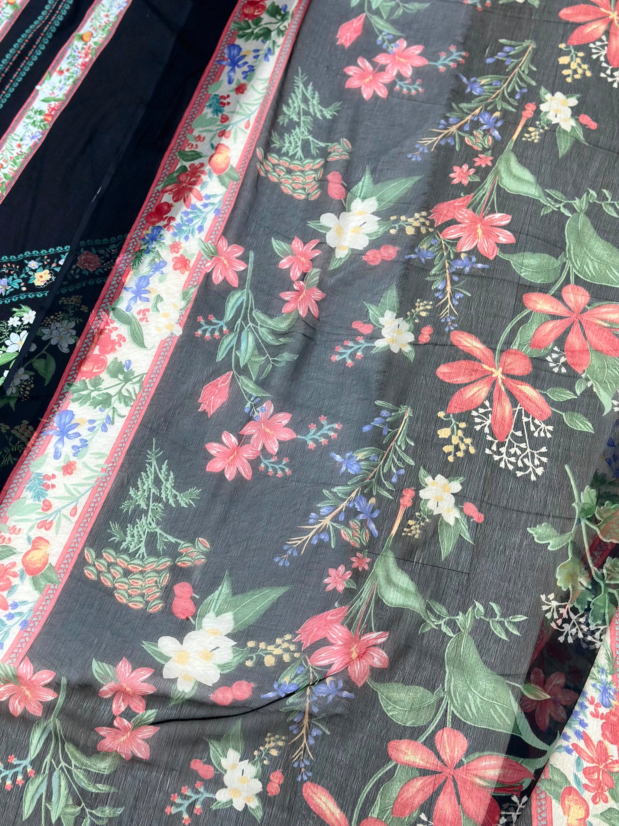 987 Unstitched Casual Lawn Suit