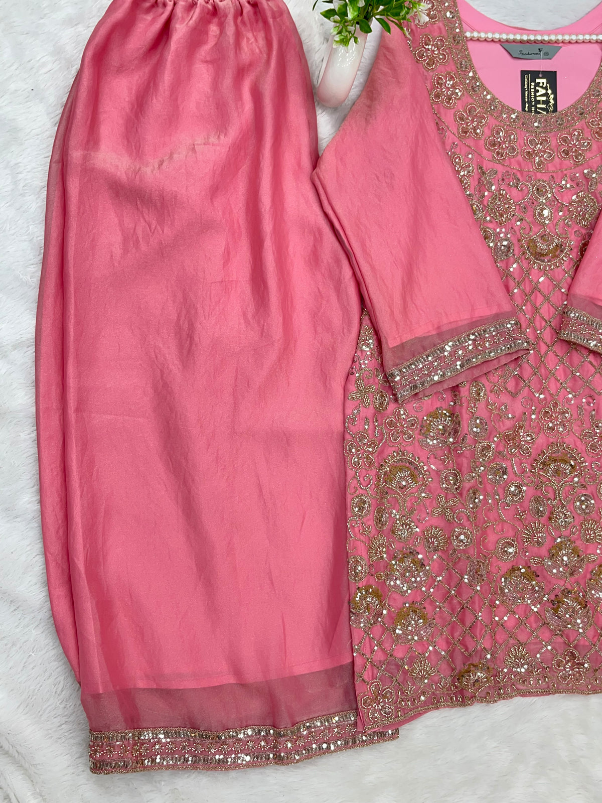 1427 Heavy Pakistani Partywear - Pink