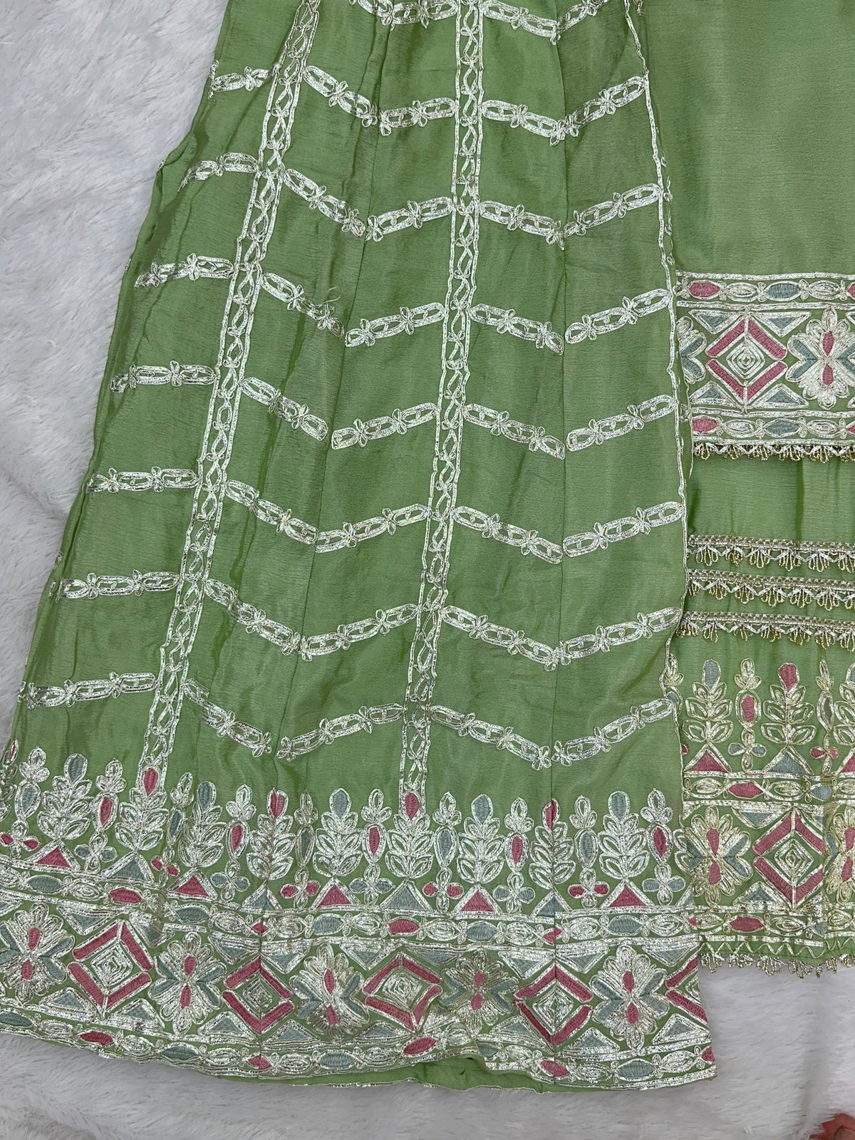 1435 Heavy Pakistani Partywear - Green