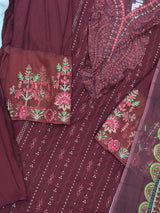 963 Maria-B Unstitched Pakistani Embroidered Suit