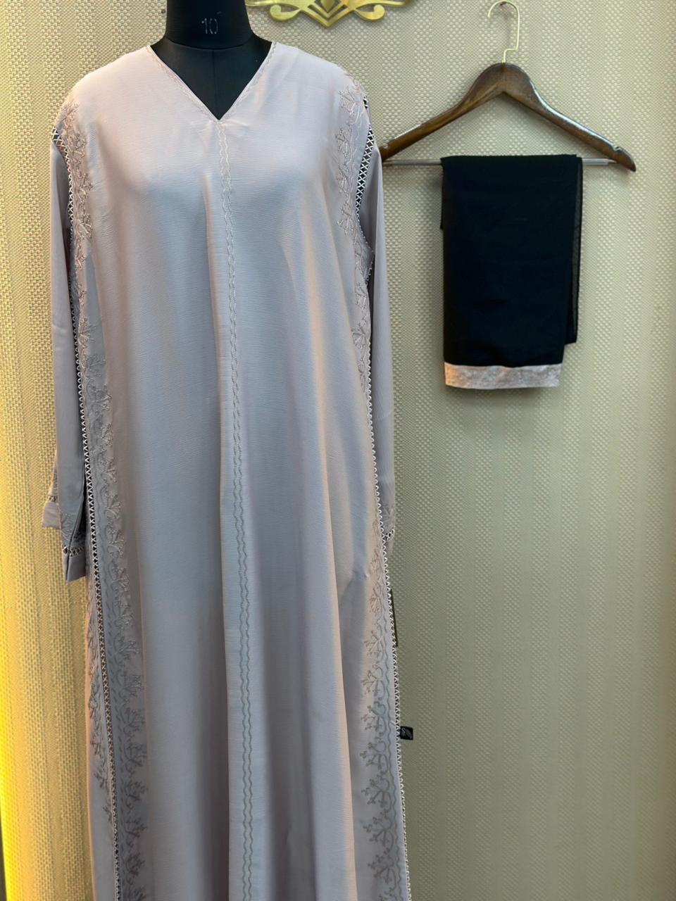 649 The Premium Abaya - Stone Green
