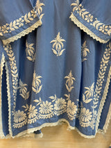 615 Lucknowi Gharara Set | Sky Blue