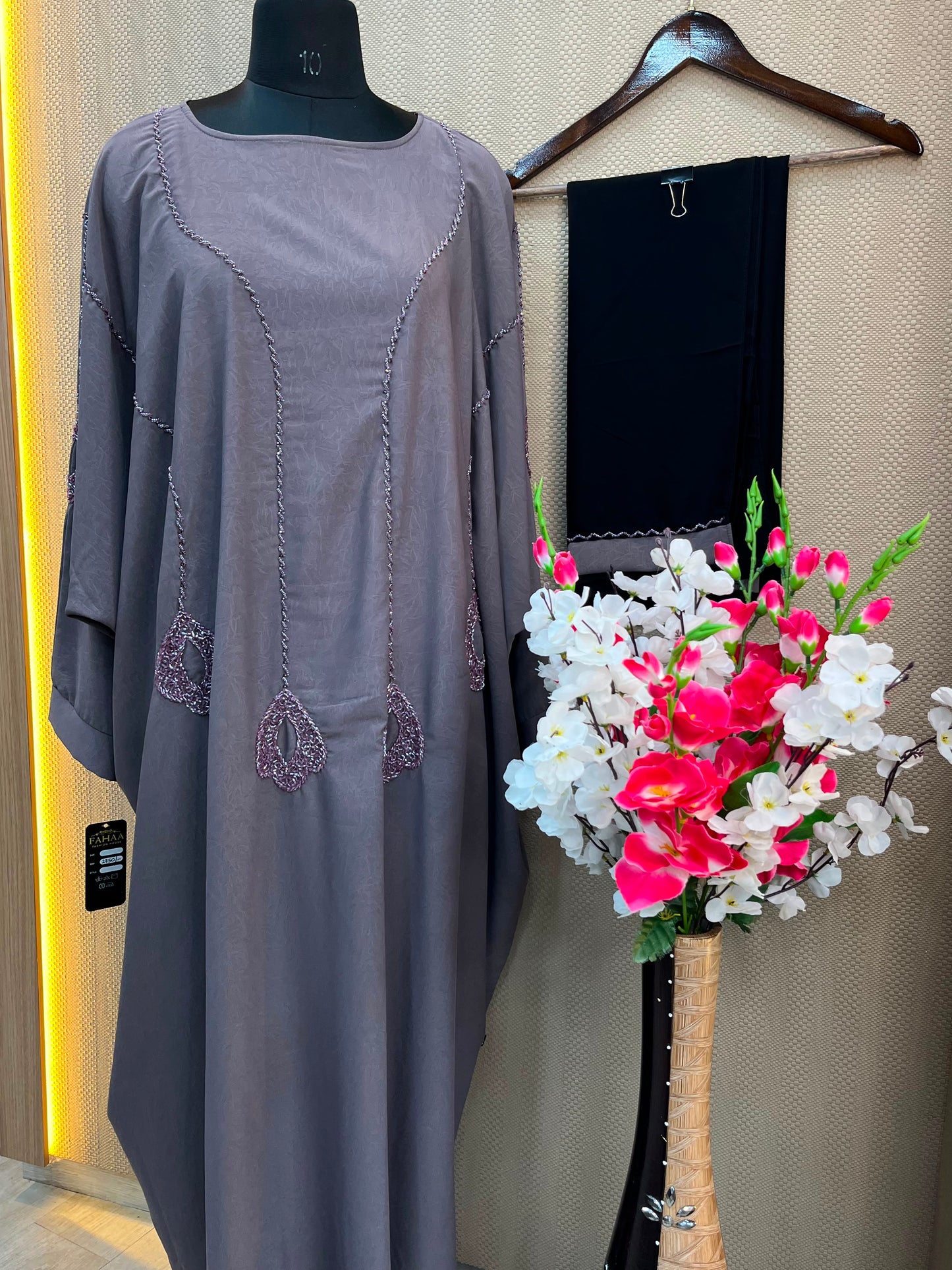 1119 The Premium Abaya - Slate Gray