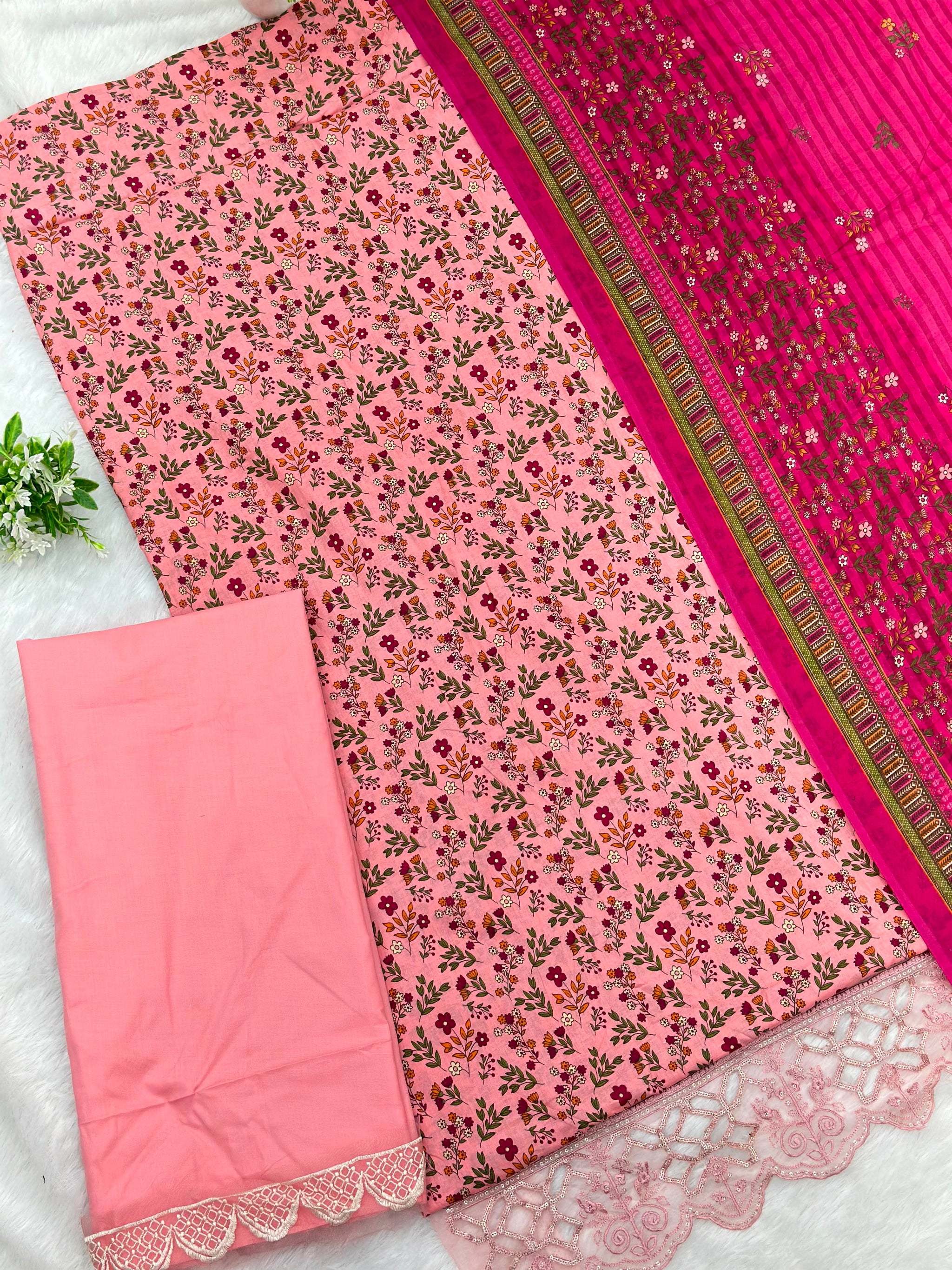 984 Unstitched Casual Lawn Suit