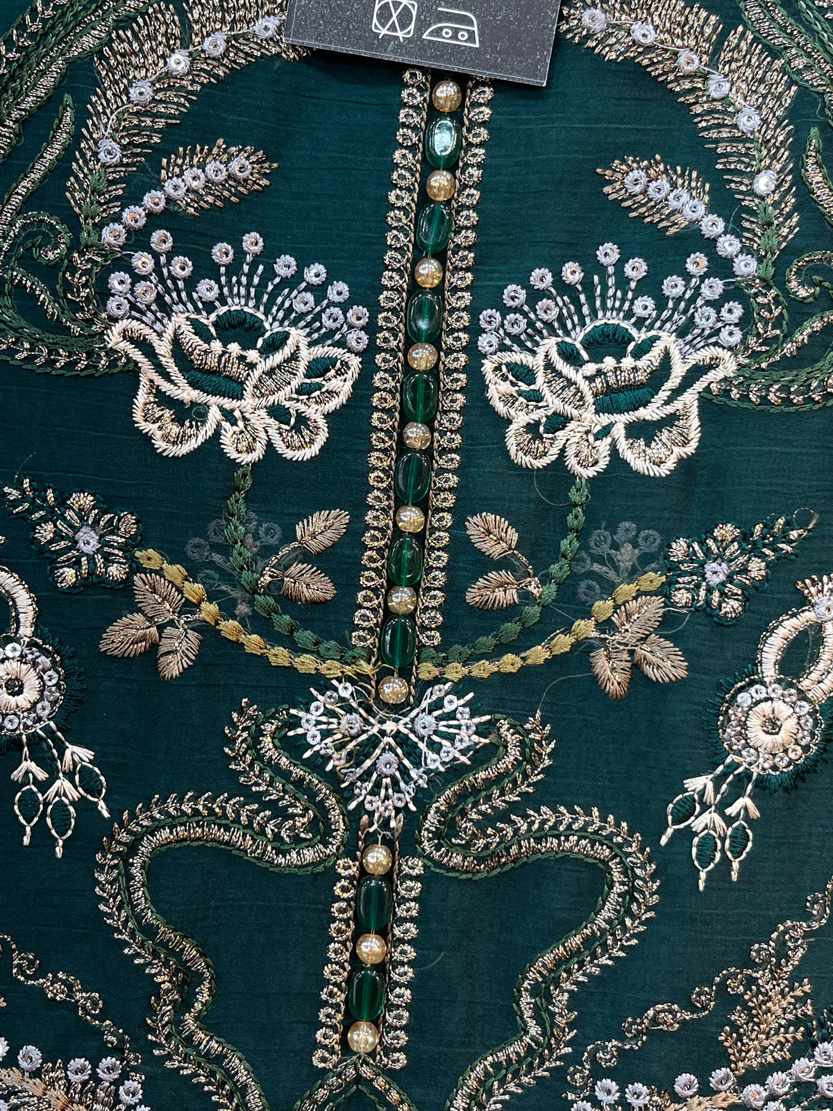 1782 Pakistani Unstitched Party Wear - Teal Green