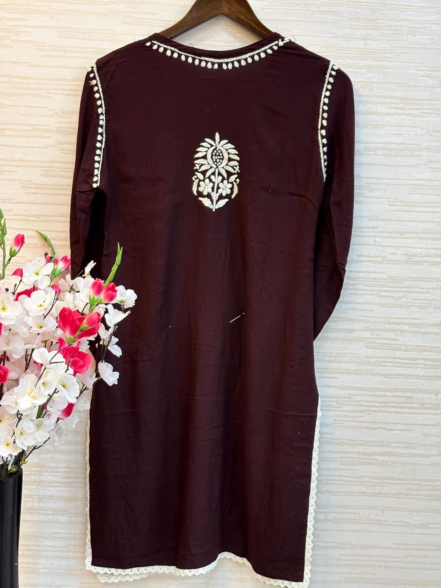 615 Lucknowi Gharara Set | Brown