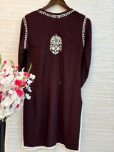 615 Lucknowi Gharara Set | Brown