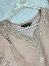 1428 Heavy Pakistani Partywear - Nude Peach