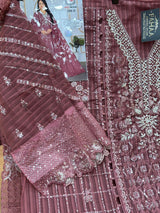 1436 Pakistani Unstitched Partywear - Onion Pink