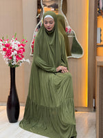 600 Long Namaz Wear Cloth - Olive Green
