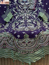 1782 Pakistani Unstitched Party Wear - Wine Purple