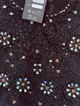 1442 Motifz Unstitched Partywear - Black