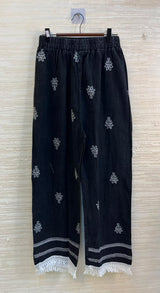 1189 Embroidered Denim Coordset - Black