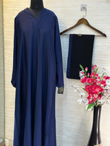 1112 The Premium Abaya - Navy Blue