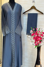 1113 The Premium Abaya - Steel Gray