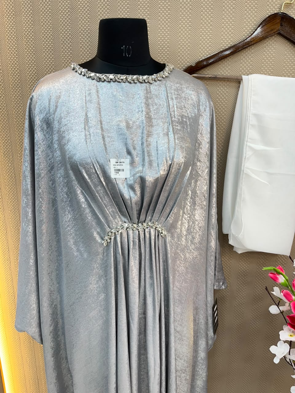 1134 The Premium Abaya - Silver