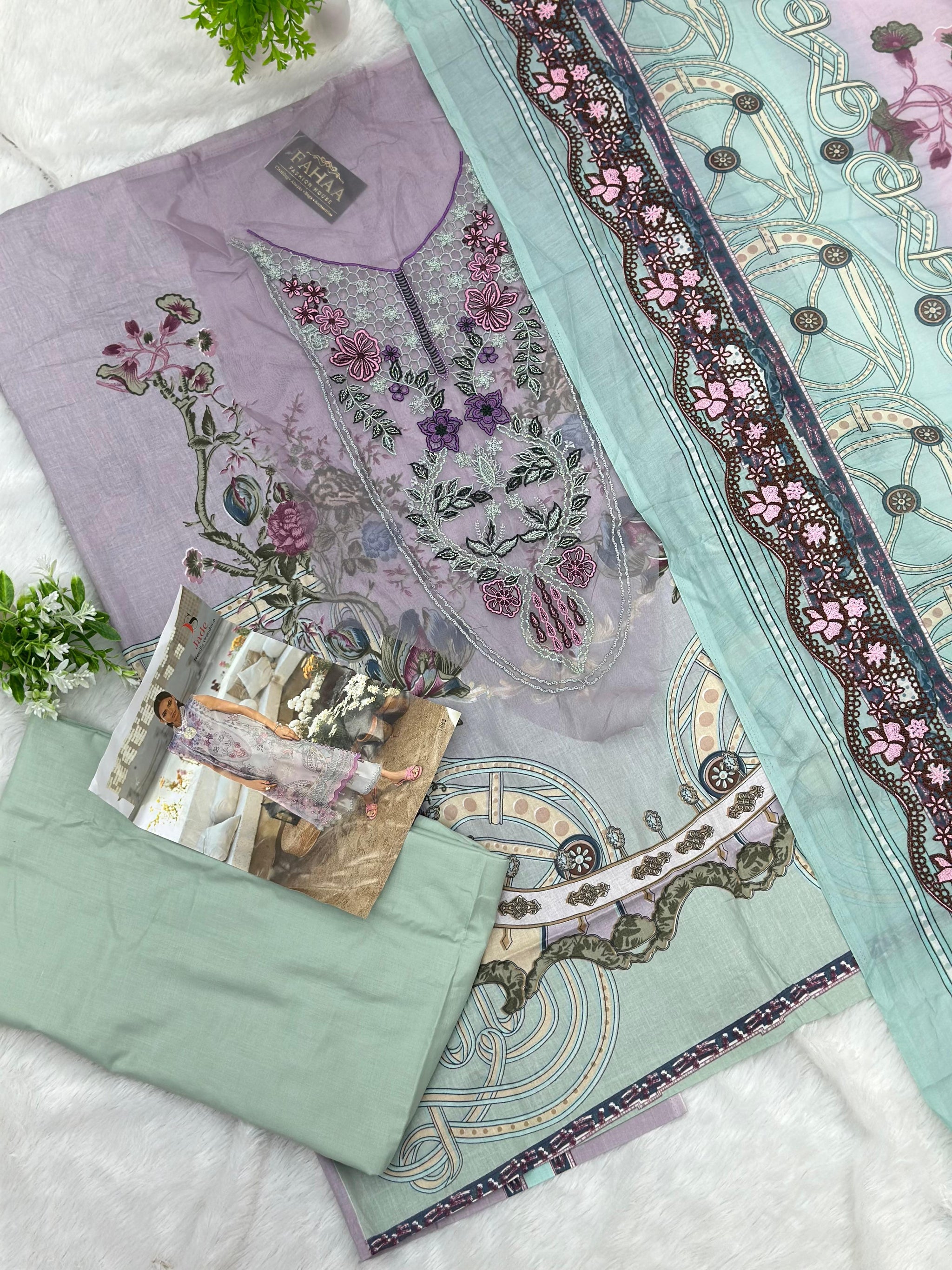 999 Unstitched Casual Lawn Suit