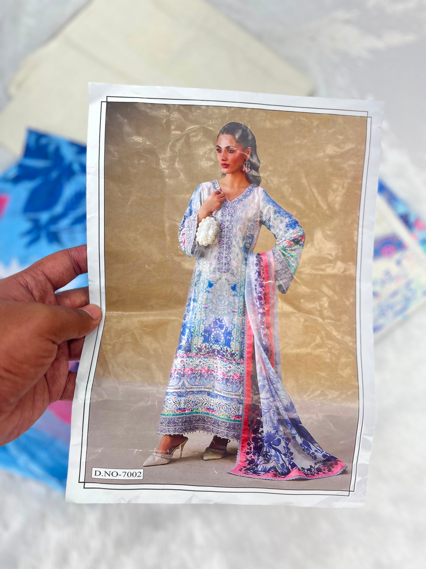 1025 Unstitched Casual Cotton Suit