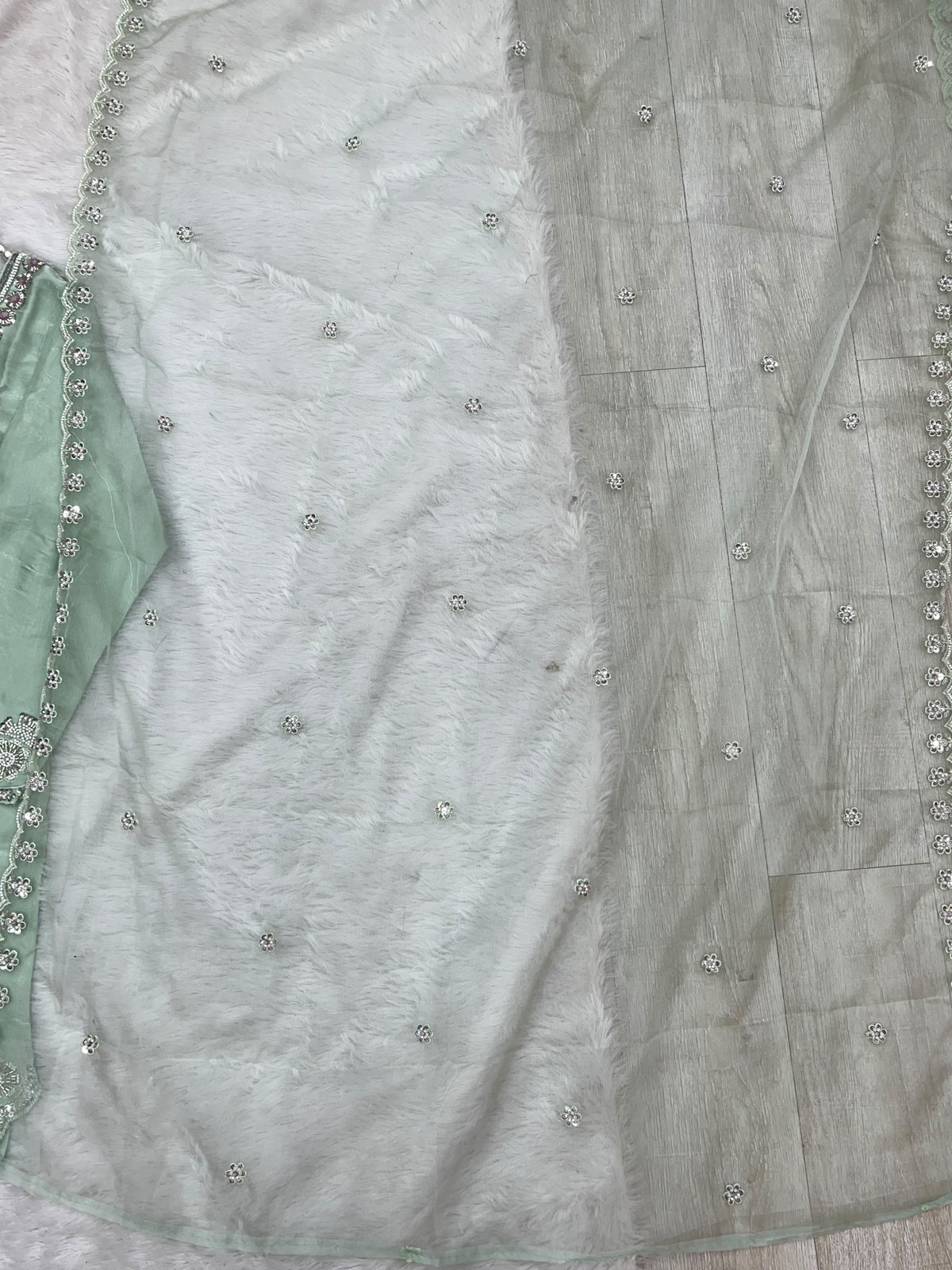 1431 Heavy Pakistani Partywear - Mint Green