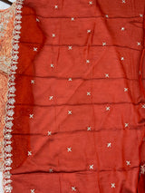 1423 Banarasi Readymade Suit - Orange