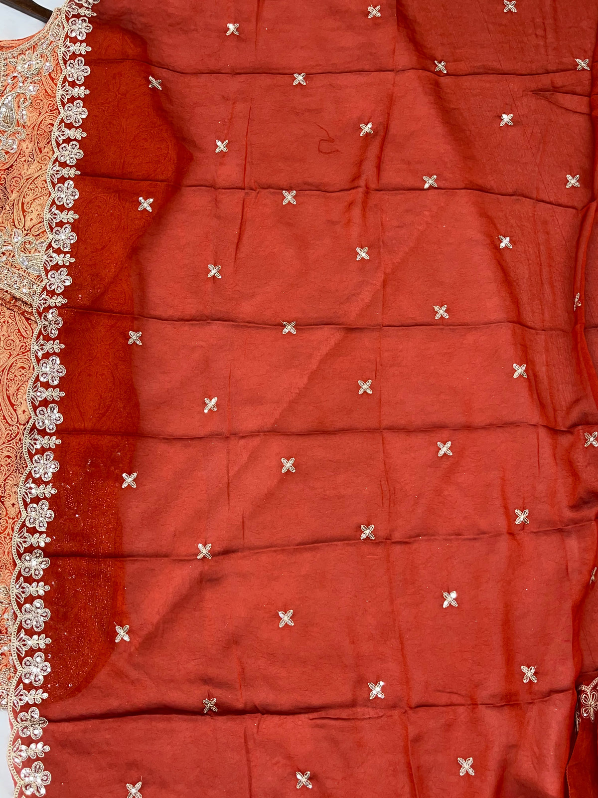 1423 Banarasi Readymade Suit - Orange