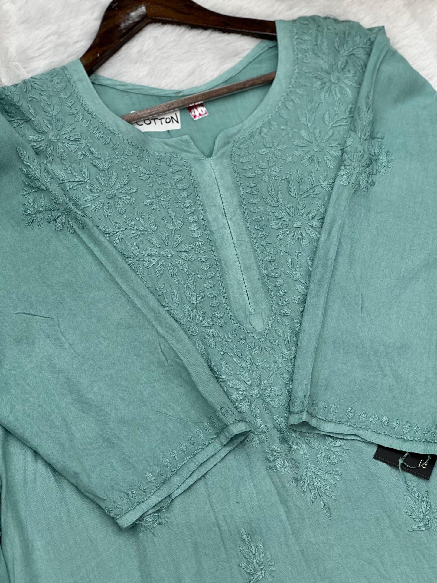 693 Lucknowi Palazzo Set - Sea Green
