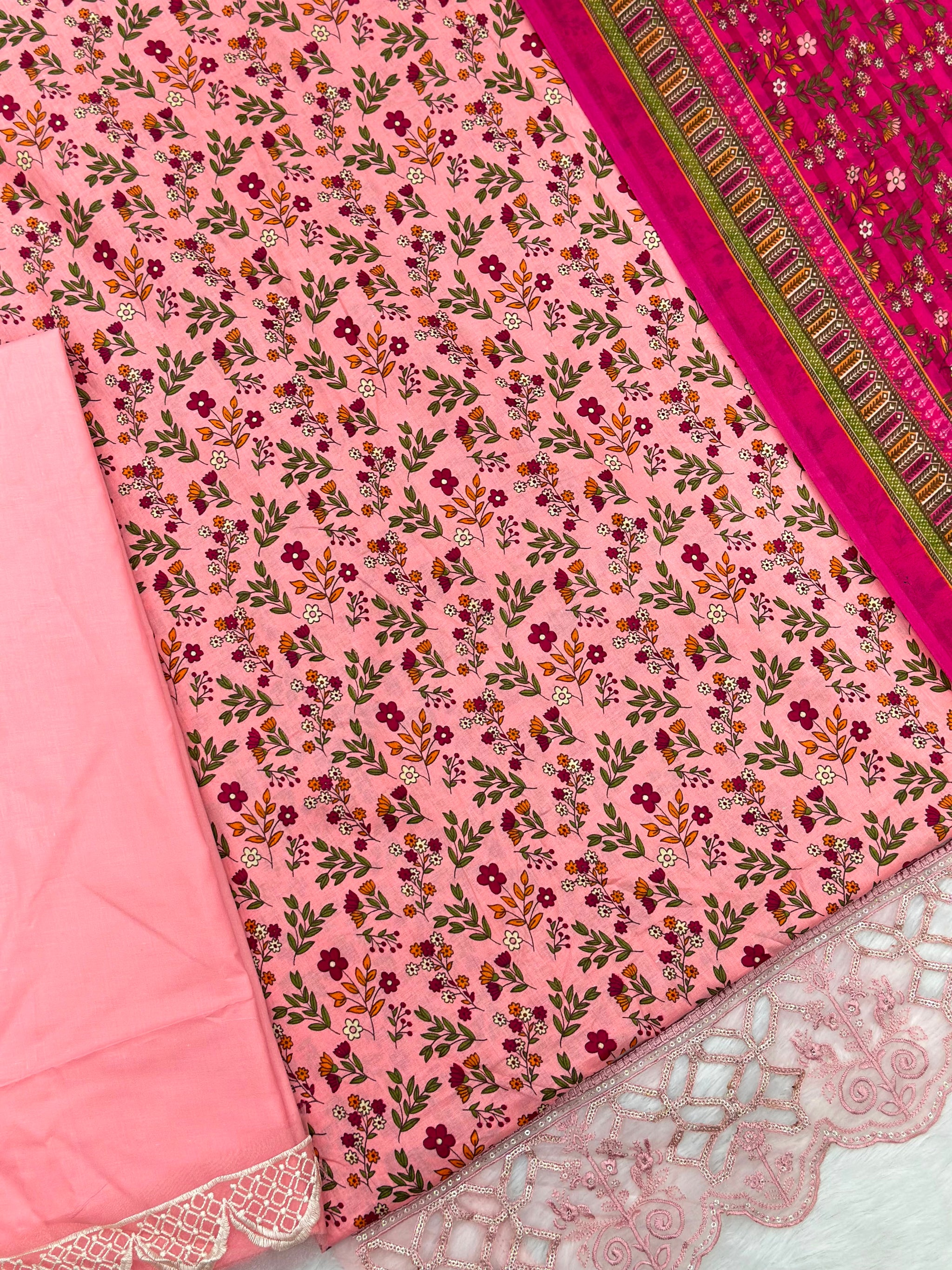984 Unstitched Casual Lawn Suit
