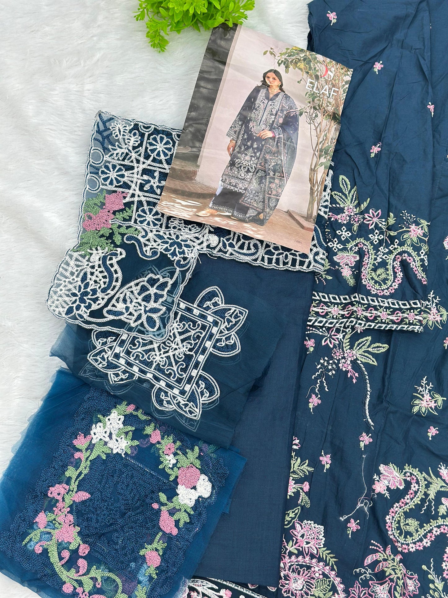 837 Elaf Pakistani Unstitched Lawn Suit