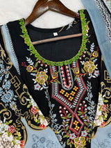 1314 Pakistani Embroidered Suit