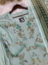 674 Pakistani Lawn Farshi Suit