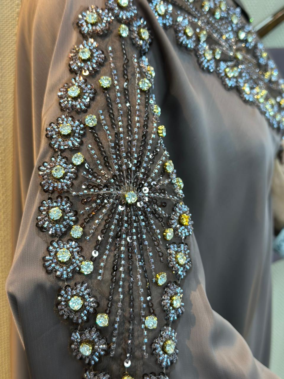 648 The Premium Abaya - Mauve Brown