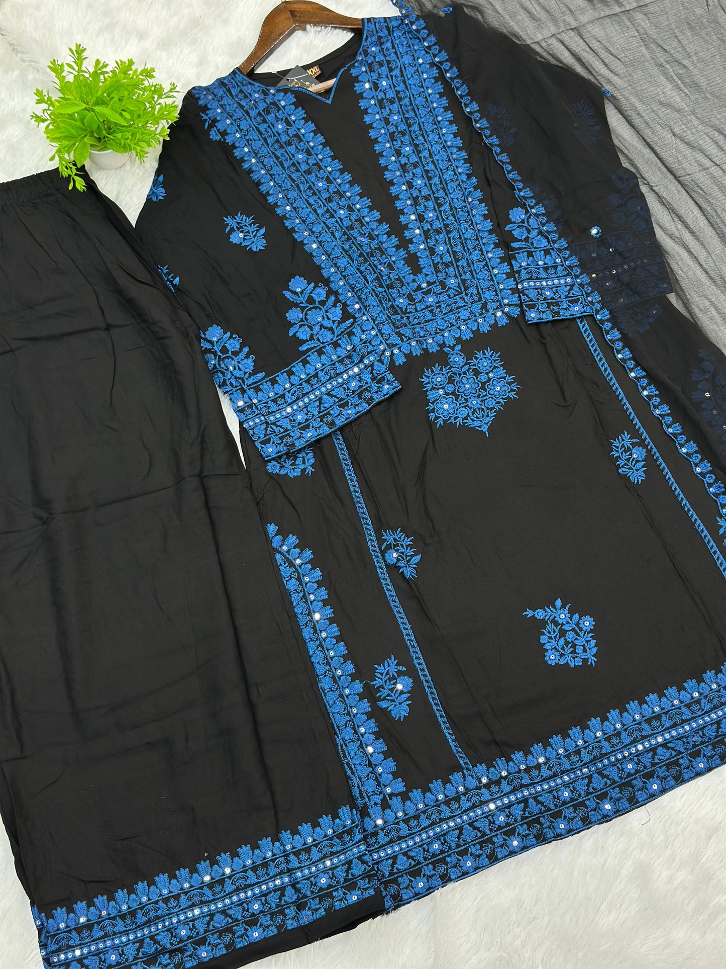 796 Readymade Pakistani Palazzo Coord-Set