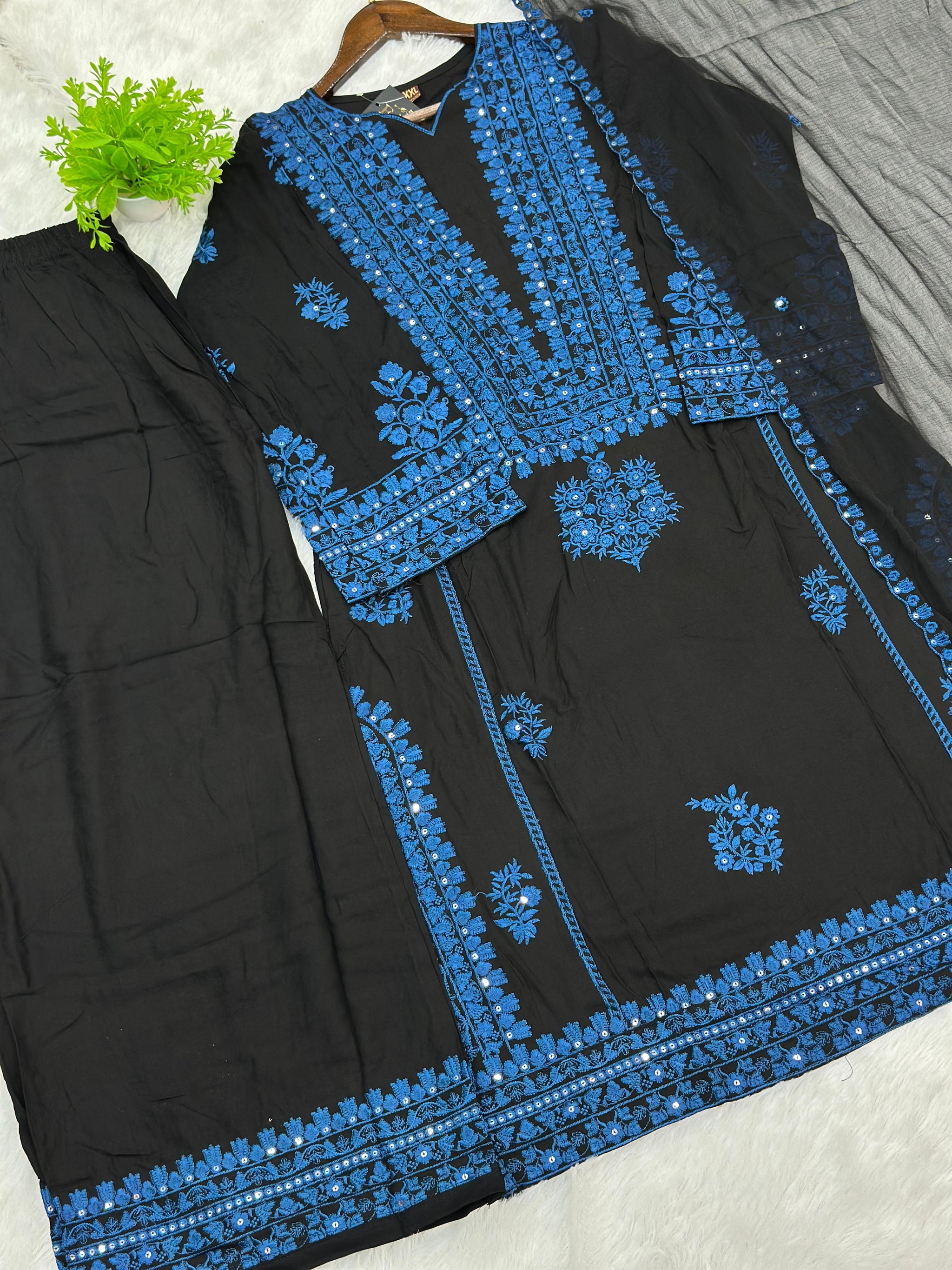 796 Readymade Pakistani Palazzo Coord-Set