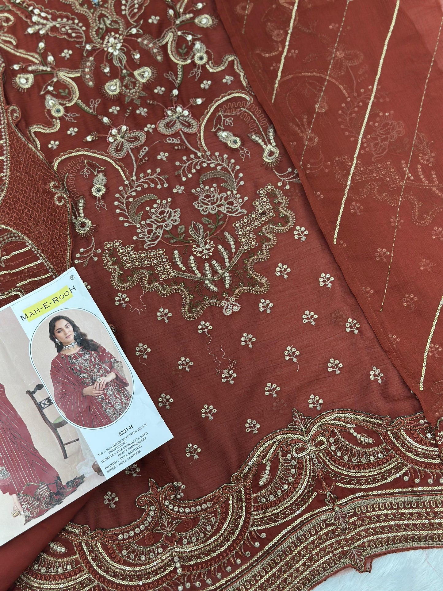 734 Mah-E-Rooh Pakistani Party Wear Unstitched