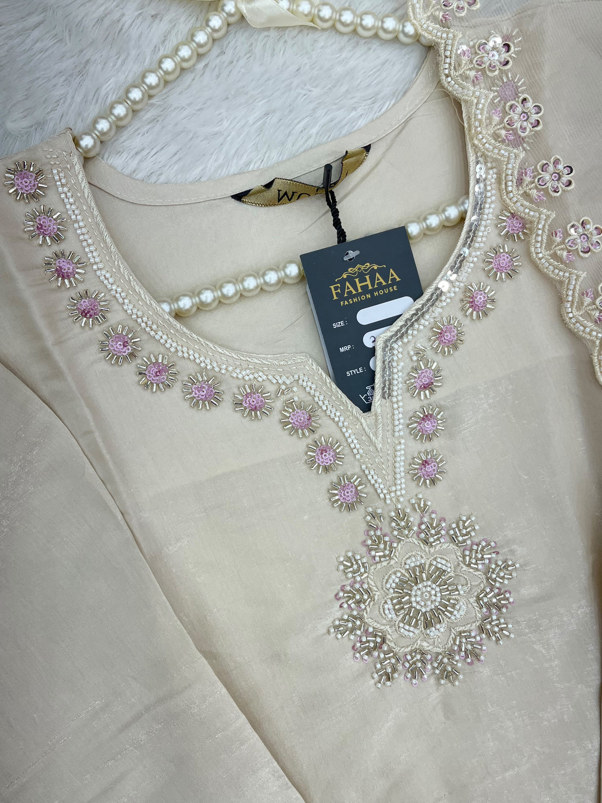 1431 Heavy Pakistani Partywear - Peach